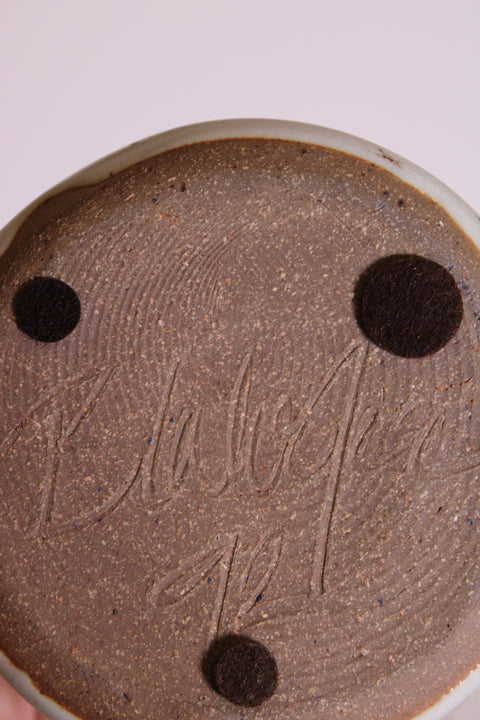 Signed Palm Tree Studio Pottery Bud Vase