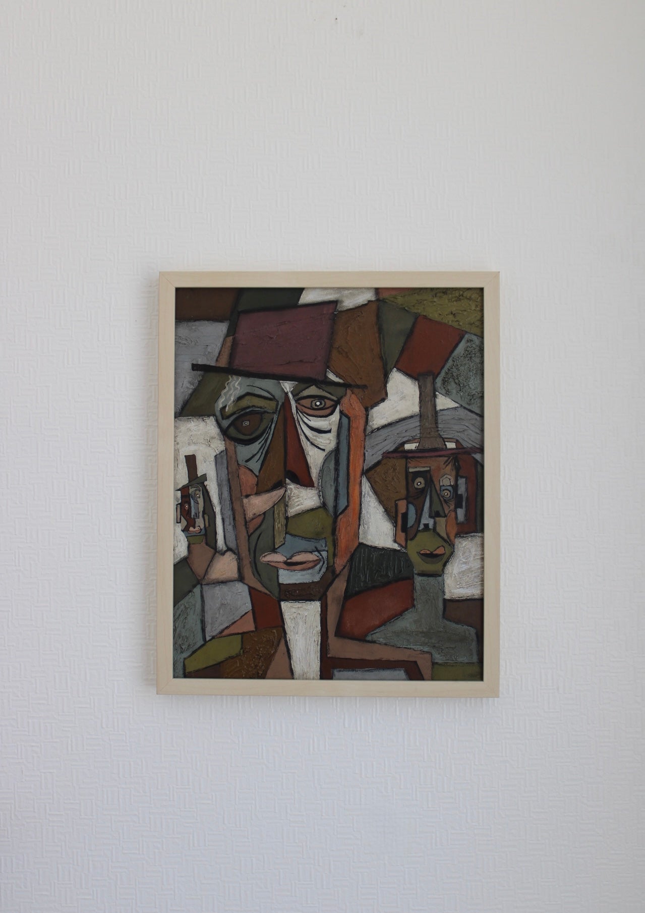 Angela Dickerson Hat Figure Variation Original Framed Artwork
