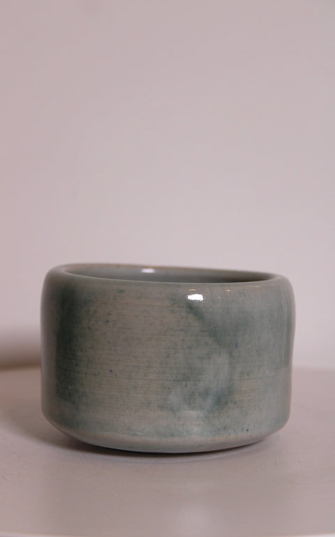 Pair of Celadon Studio Pottery Tea Bowls