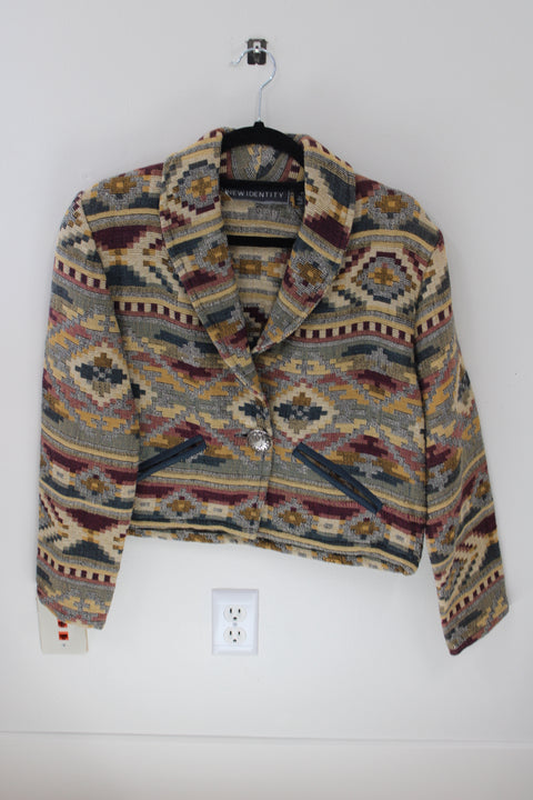 New Identity Southwestern Cropped Jacket