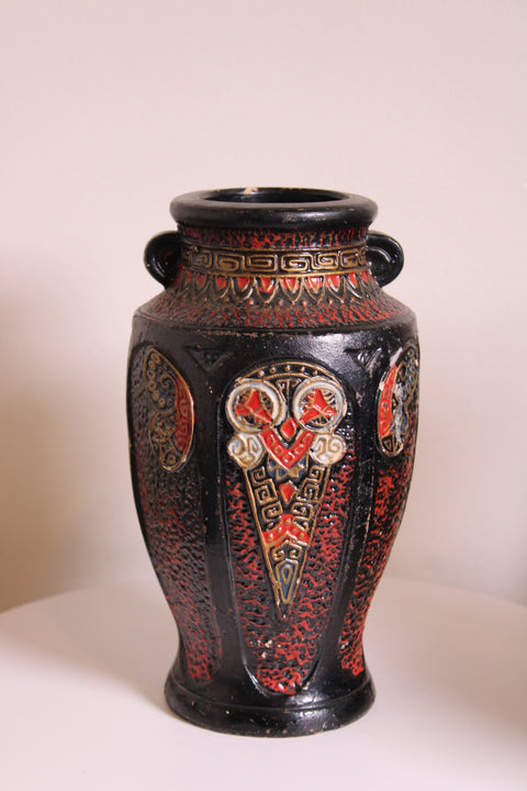 Vintage Japanese Tokanabe Textured Art Pottery Vase