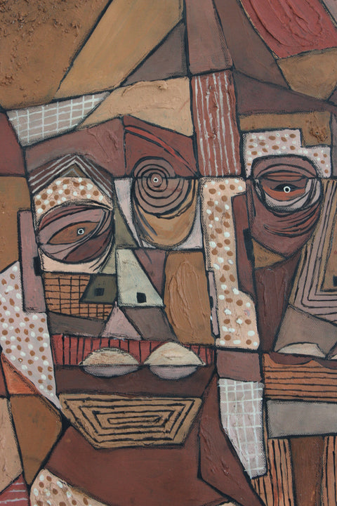 Angela Dickerson Three in Rust Original Framed Artwork
