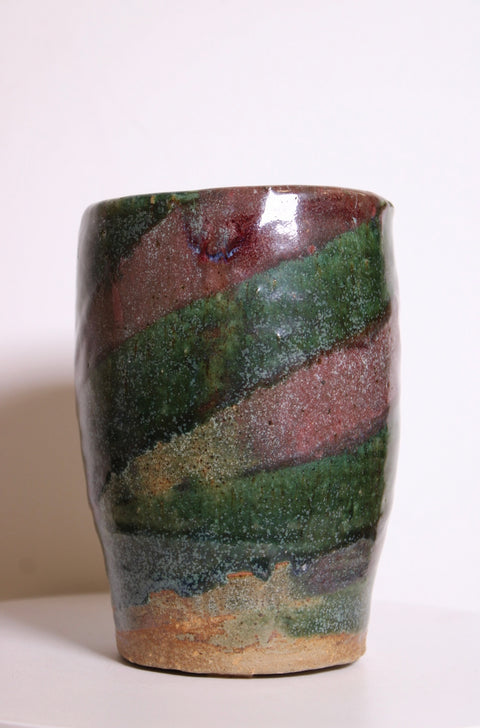 Multicolor Signed Studio Pottery Tumbler