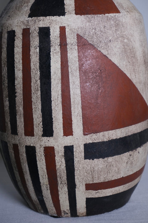 Vintage Rust Abstract Studio Pot Planter Vessel