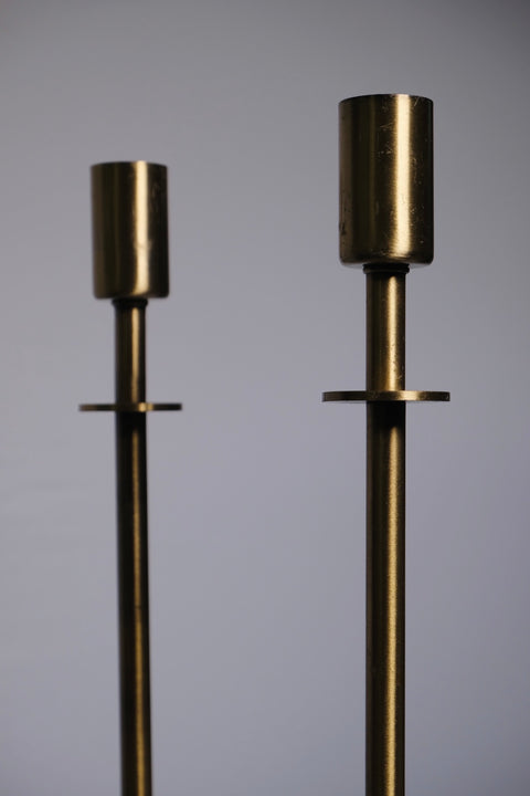 Solid Brass Pillar Candlesticks