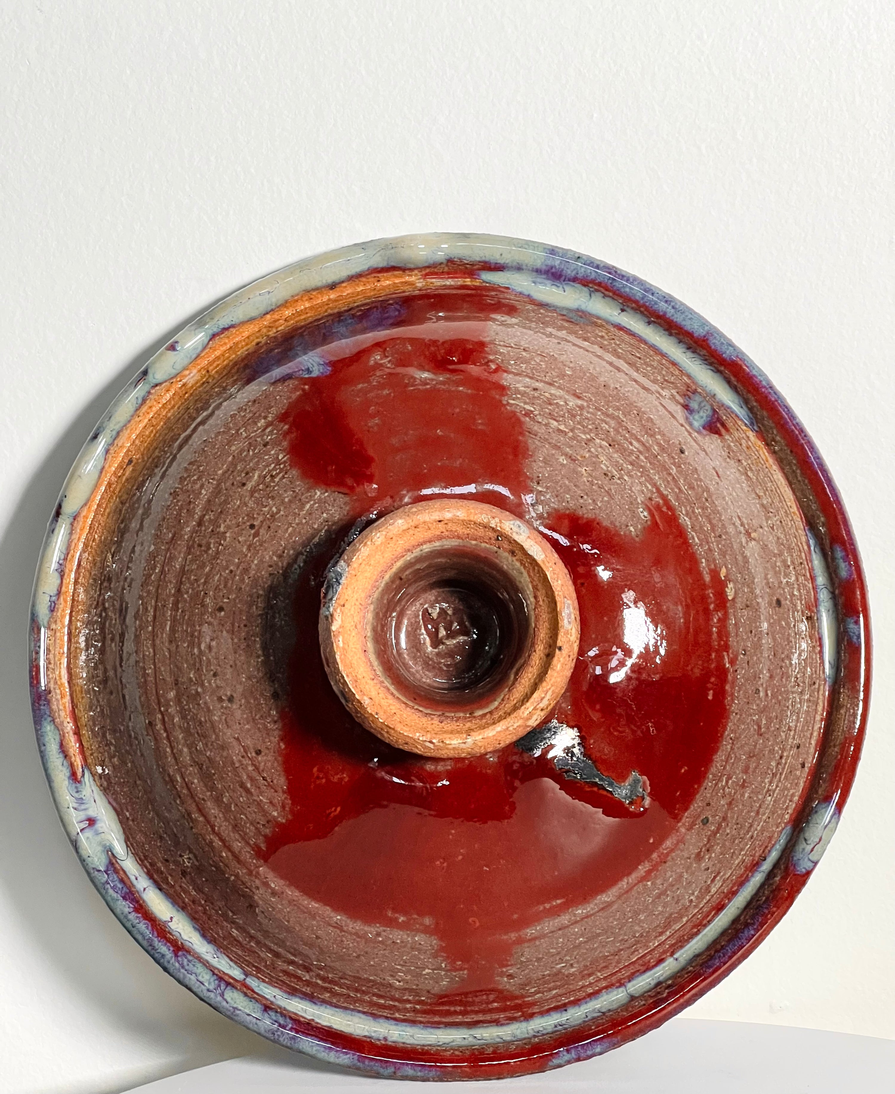 Red + Blue Studio Signed Plate (Vintage)