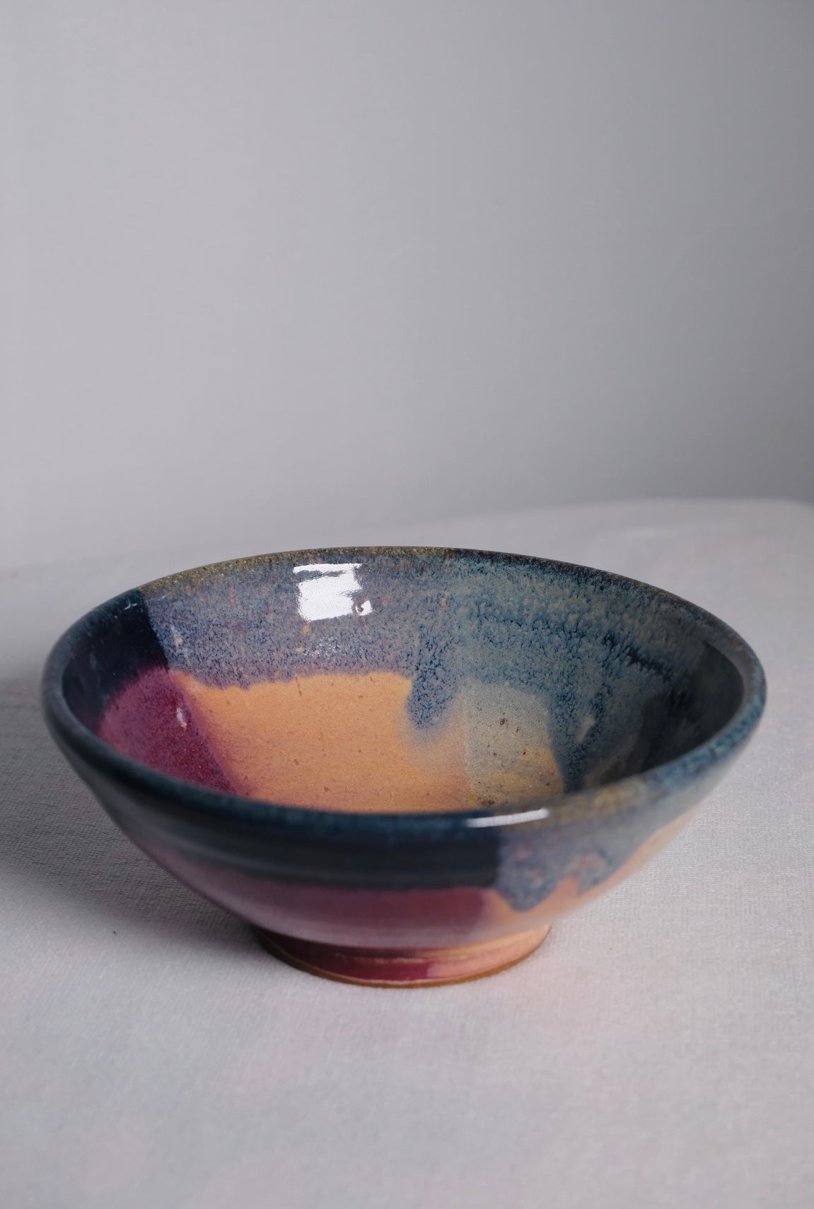 Small Jun-type Purple Flushed Stoneware Bowl (Vintage)