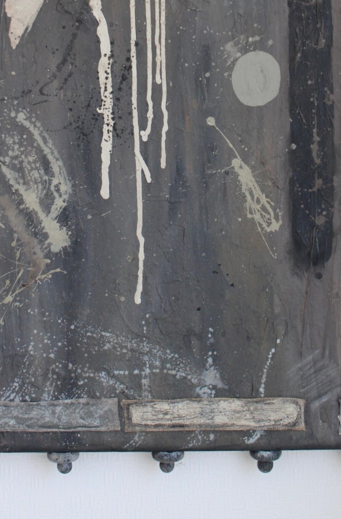 Angela Dickerson Industrial Gray Field Original Framed Artwork