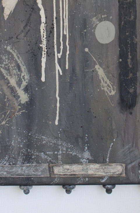 Angela Dickerson Industrial Gray Field Original Framed Artwork