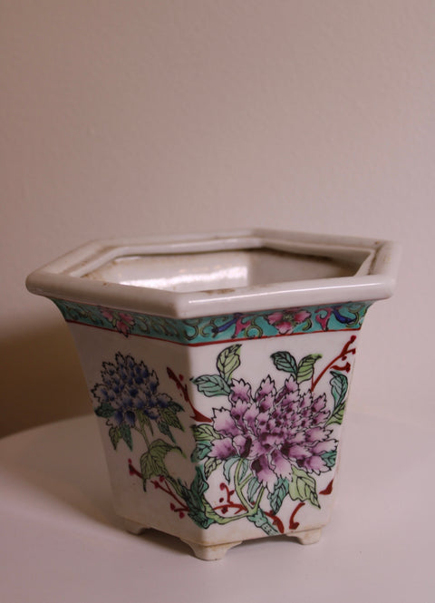 Chinese Floral Porcelain Planter