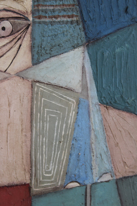 Angela Dickerson Side Eye in Blue Original Framed Artwork