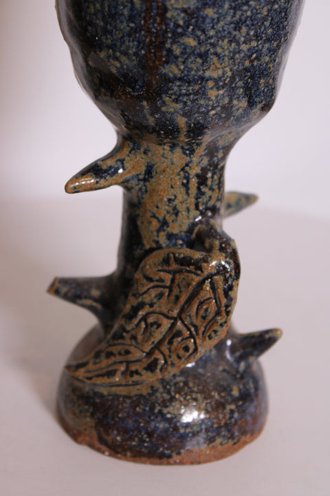 Brutalist Stemmed Studio Pottery Goblet