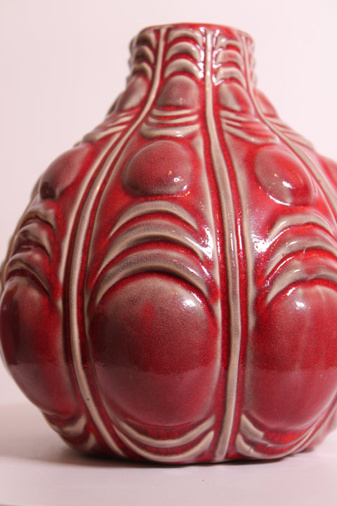 Art Deco Revival Relief Pottery Vase