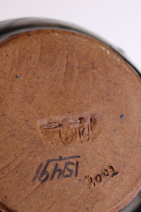 Signed Cobalt Studio Pottery Bowl 2002