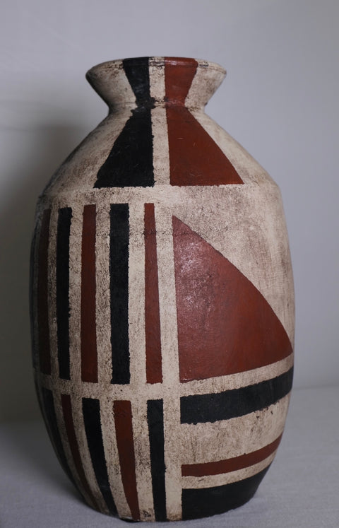 Vintage Rust Abstract Studio Pot Planter Vessel