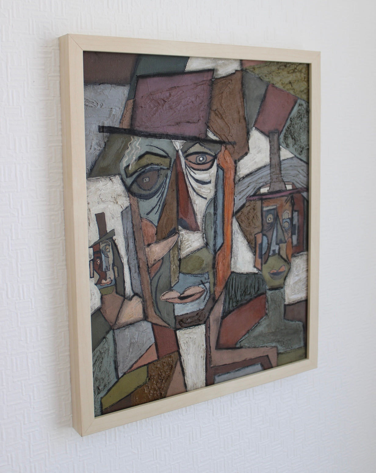 Angela Dickerson Hat Figure Variation Original Framed Artwork