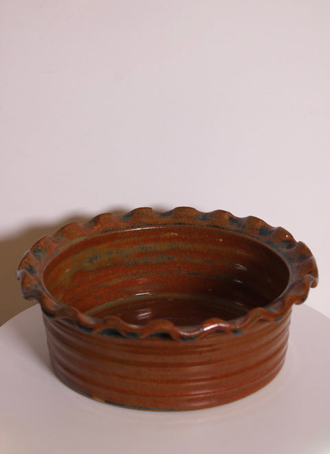 Rustic Fluted Terracotta Stoneware Planter