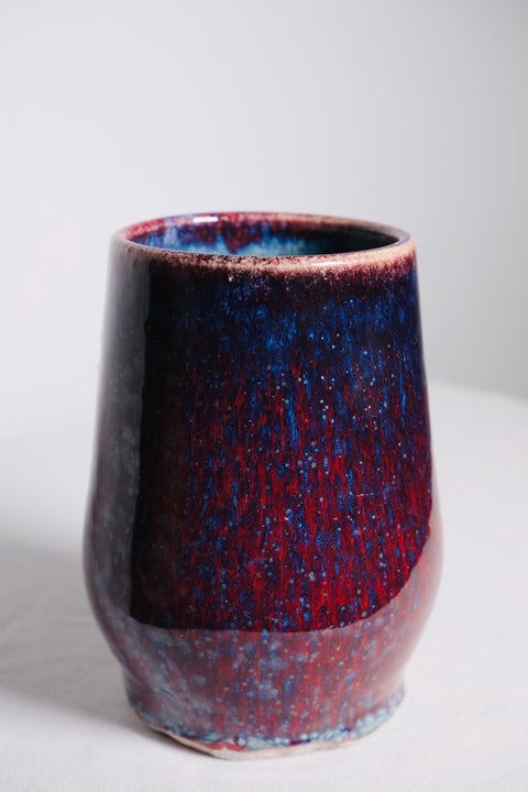 Vintage Blue/Magenta MCM Vase/Cup