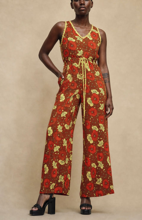 Floral Wide Leg Jumpsuit