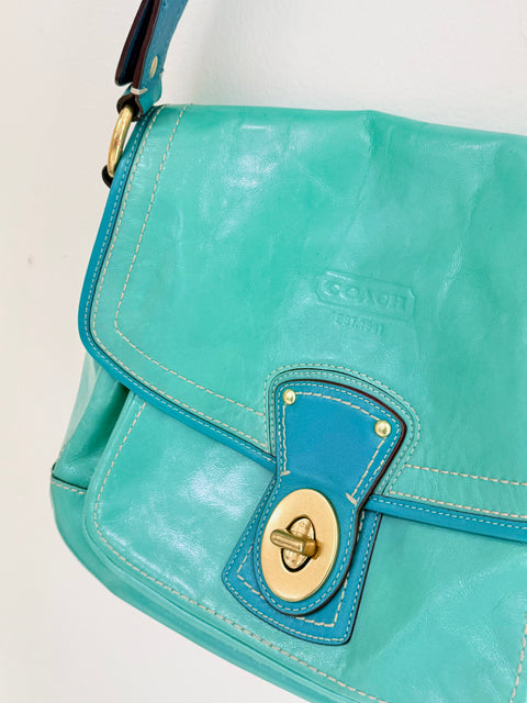 Vintage Turquoise Coach Legacy Ali