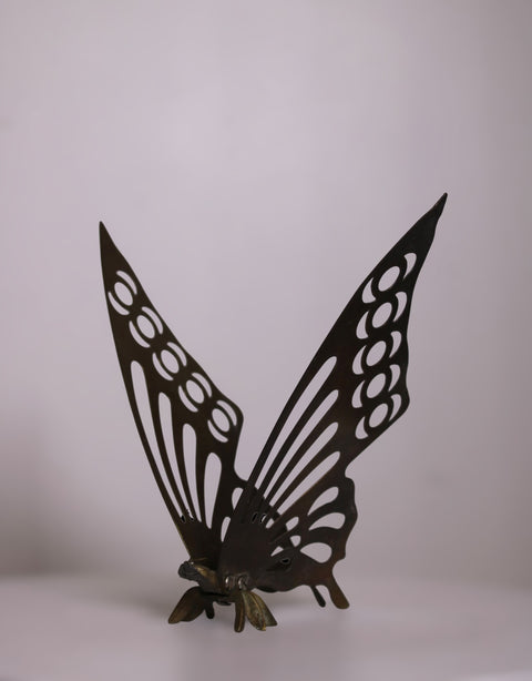 Vintage Mid-Century Brass Butterfly Sculpture