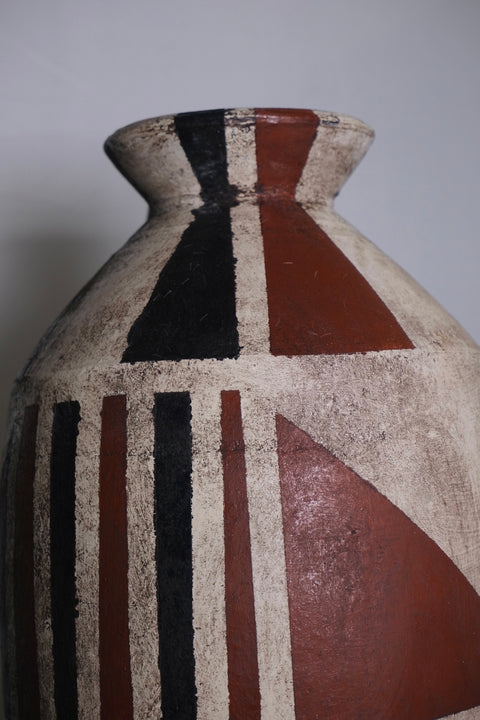 Vintage Rust Abstract Studio Pot Planter Vessel
