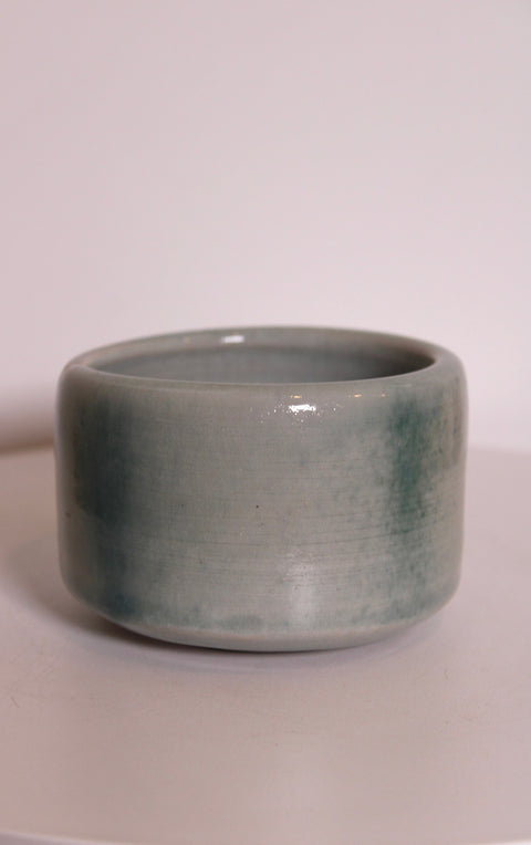 Pair of Celadon Studio Pottery Tea Bowls