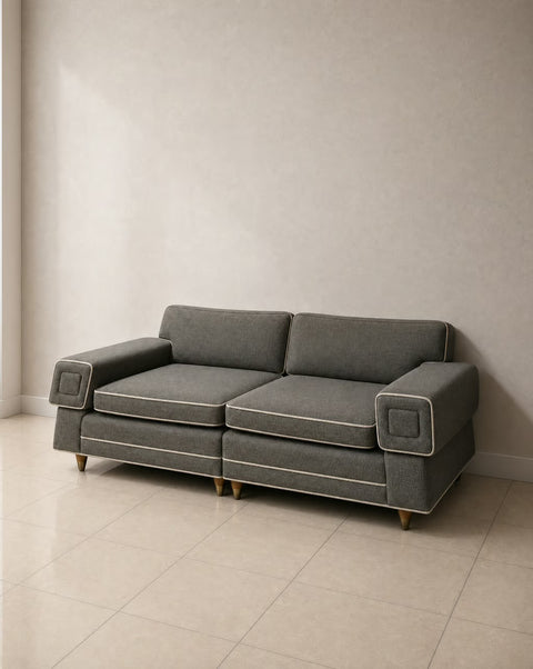 Vintage Grey Modular Couch