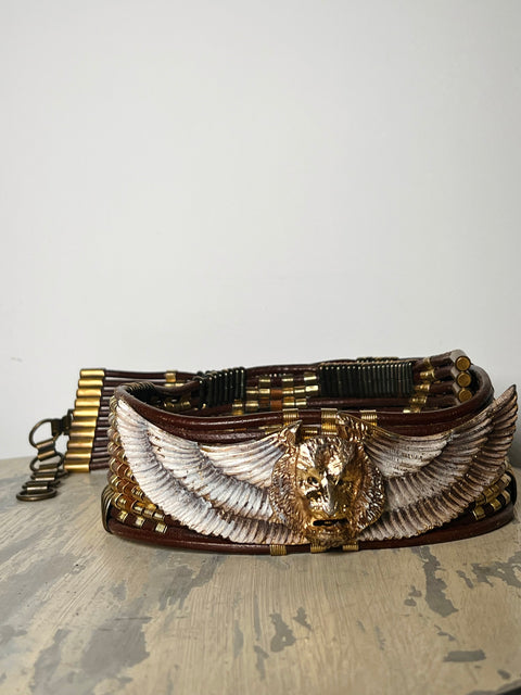 Vintage Winged Lion Statement Belt