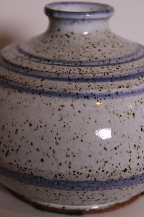 Signed Studio Pottery Palm Tree Bud Vase |