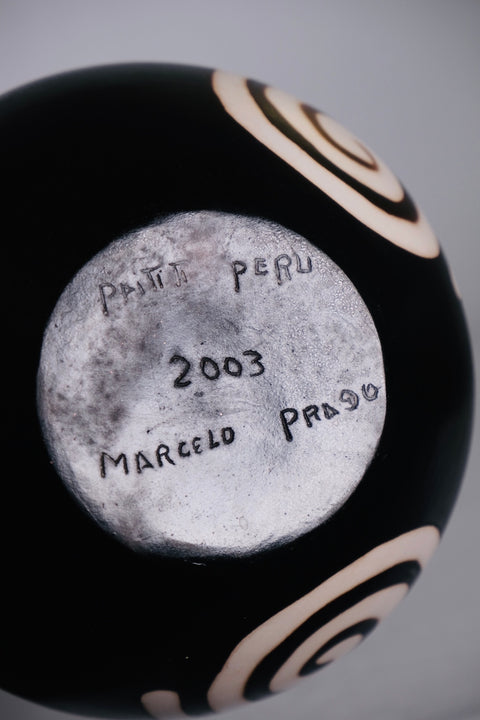 Vintage “Marcelo Prado” Peruvian Swirl Vase