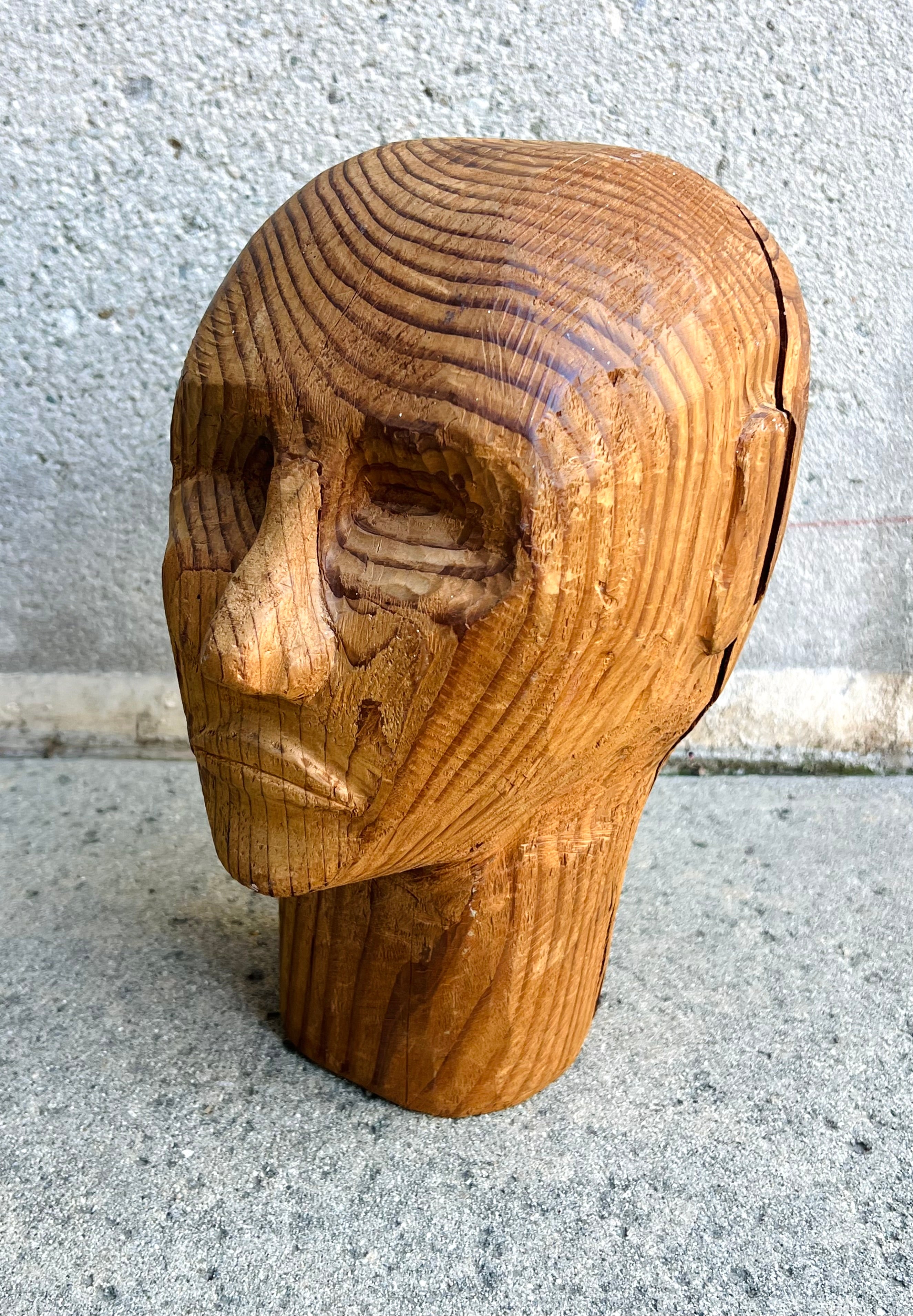Wooden MCM Head (Vintage) (Sold)