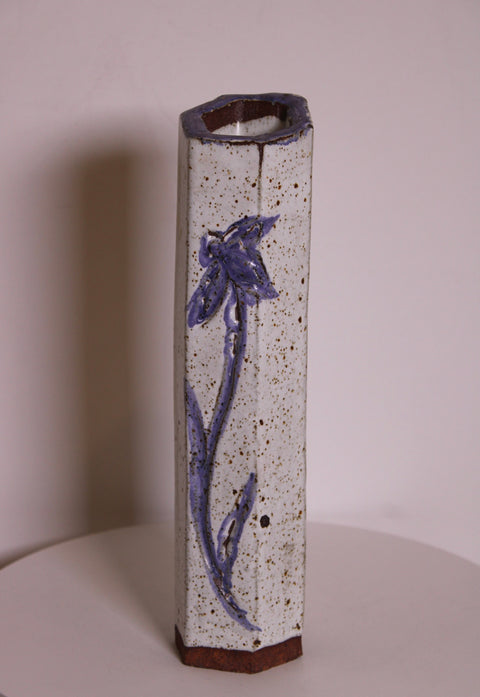 Botanical Iris Hexagonal Studio Bud Vase