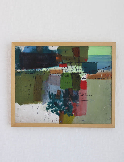 Jae Charmichael Green Field Crossing Original Framed Artwork