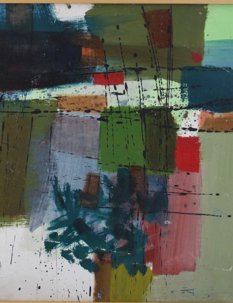 Jae Charmichael Green Field Crossing Original Framed Artwork