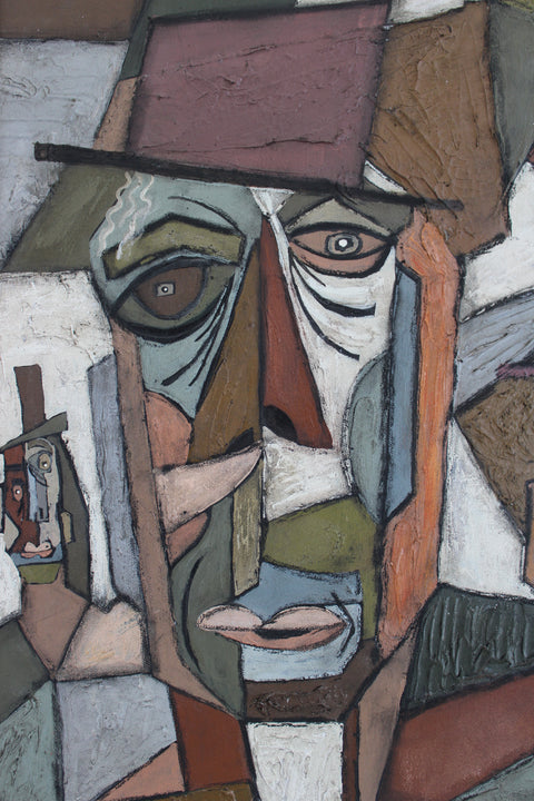 Angela Dickerson Hat Figure Variation Original Framed Artwork