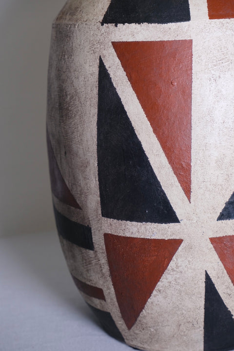 Vintage Rust Abstract Studio Pot Planter Vessel