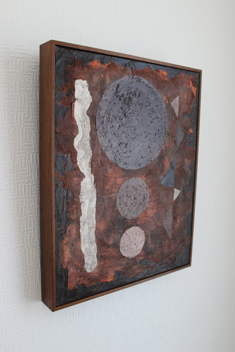 Angela Dickerson Oxblood Relic Original Framed Artwork