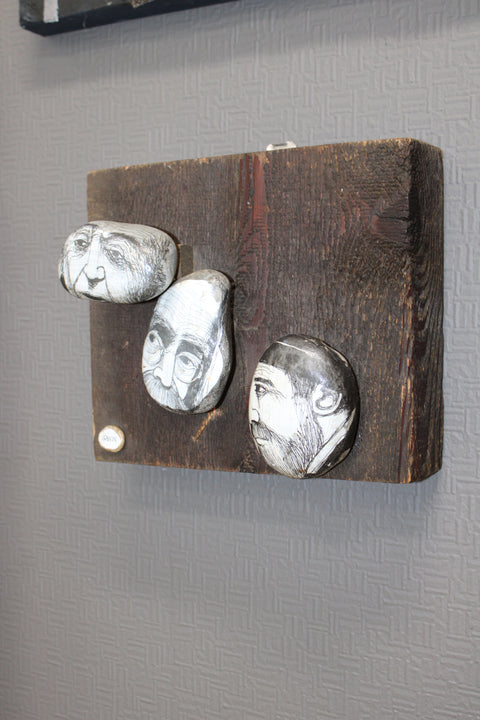 Three Faces Dimensional Relief Wall Art