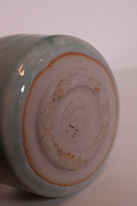 Pair of Celadon Studio Pottery Tea Bowls