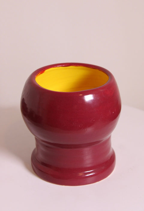 Red and Yellow Art Pottery Cachepot