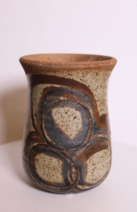 Abstract Mid Century Style Studio Pottery Vase