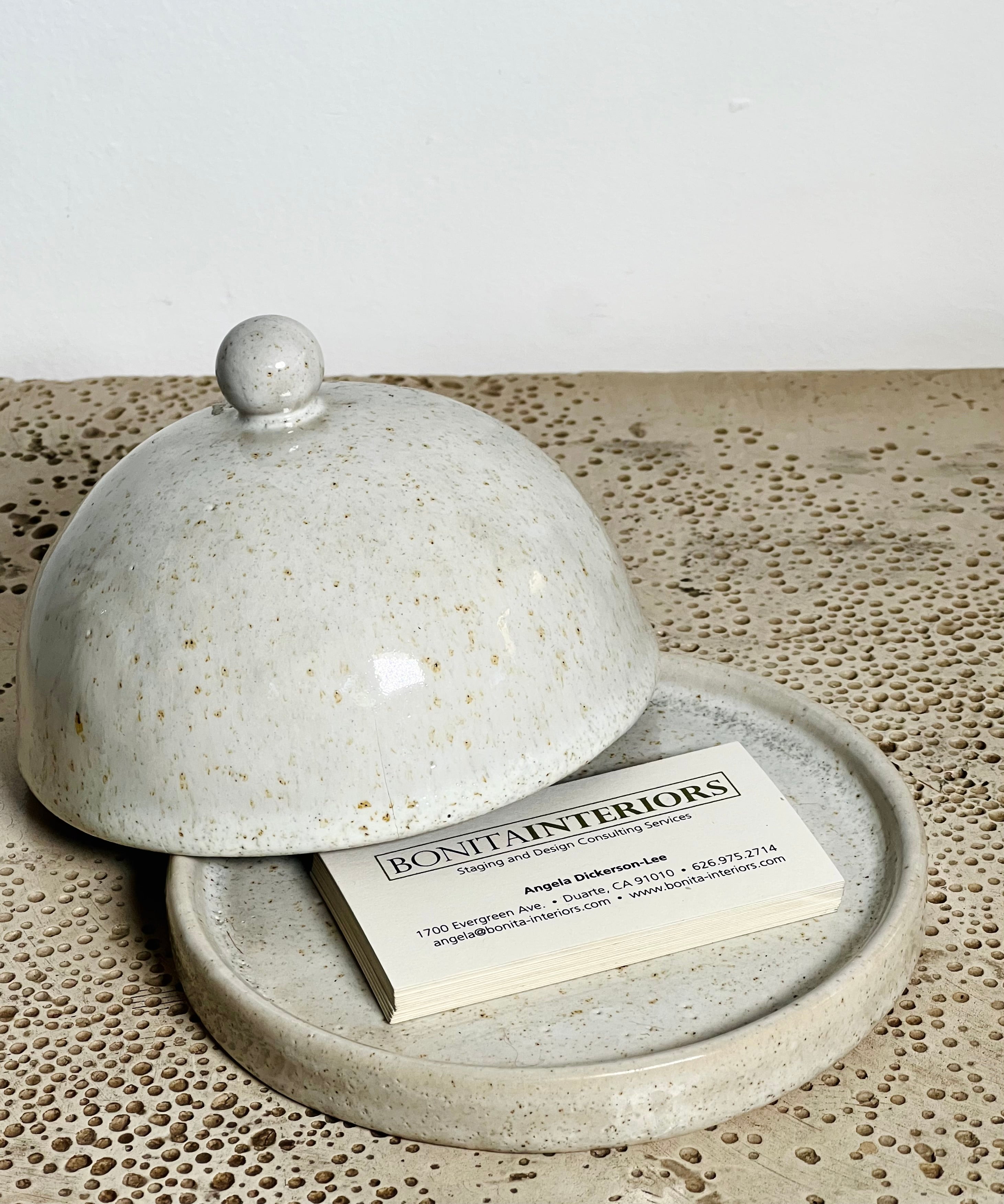 Clay Cream Stoneware Cloche (Vintage)