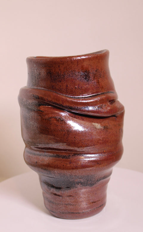 Brutalist Studio Pottery Sculptural Vessel