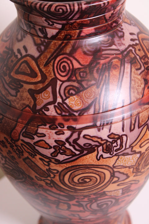 Large Graphic Art Vase