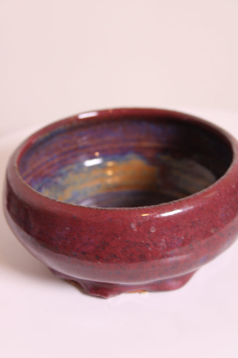 Oxblood Footed Centerpiece Bowl