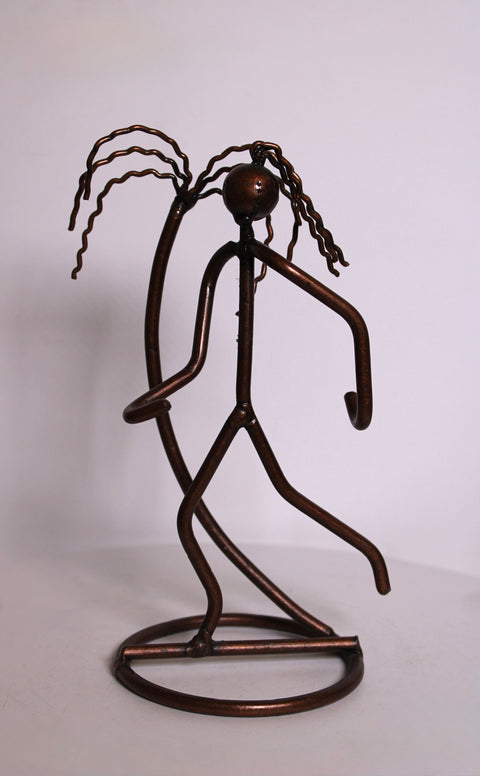 Wire Palm Figure Sculpture