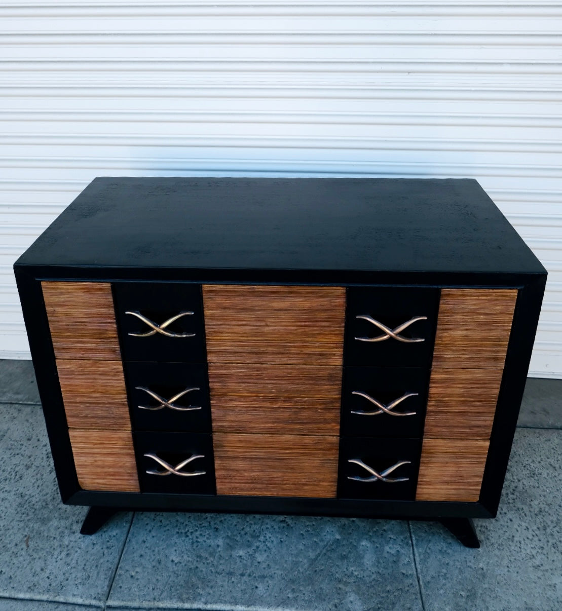 Dark Walnut and Brass Dresser by Paul Frankl for Brown Saltman (Vintage)