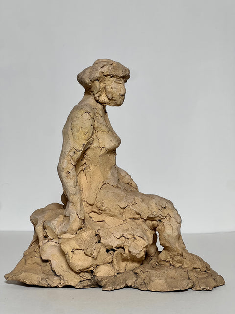Terracotta Clay Laying Figurine (Vintage)