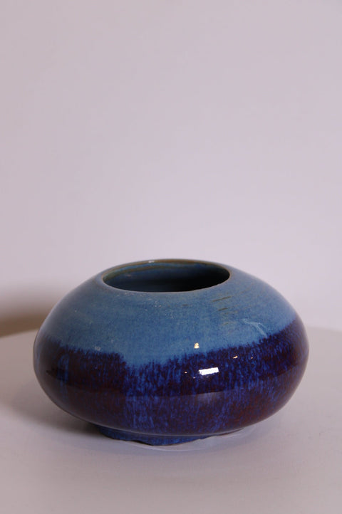 Blue Horizon Orb Studio Vase